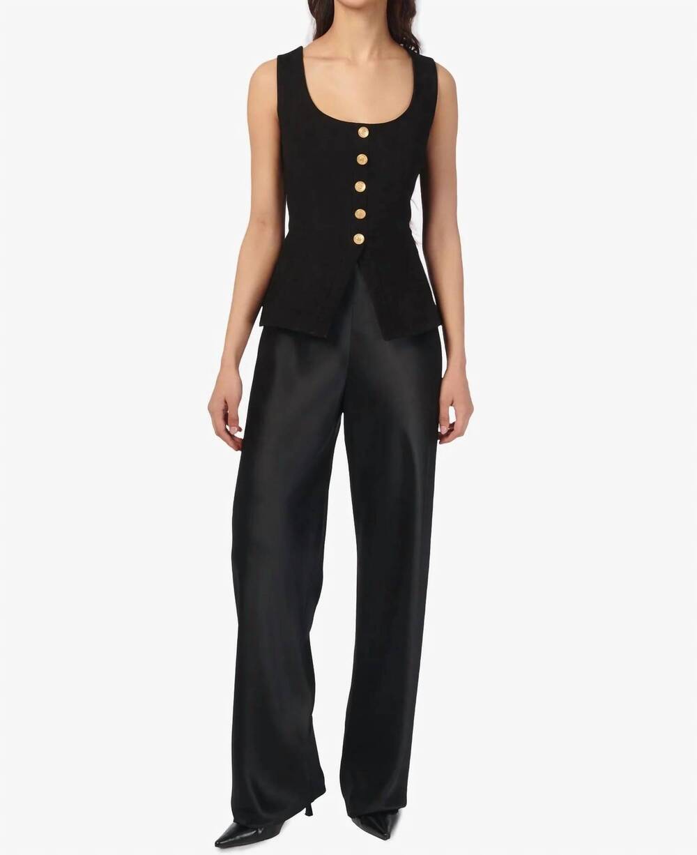 NEW CAMI NYC nolan suede corset top in black